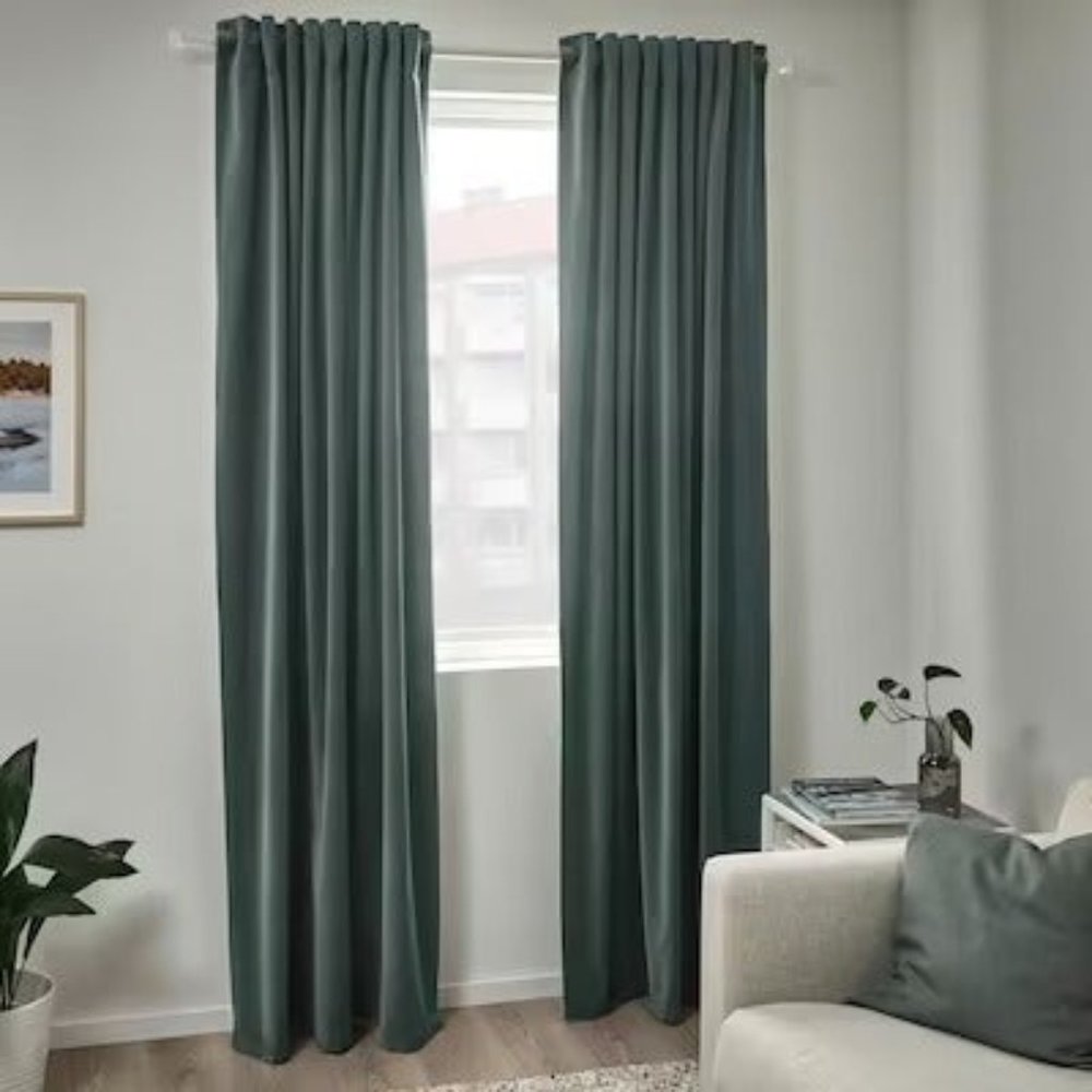 NWT Ikea Velvet Drapes 2 panels 52 X 98